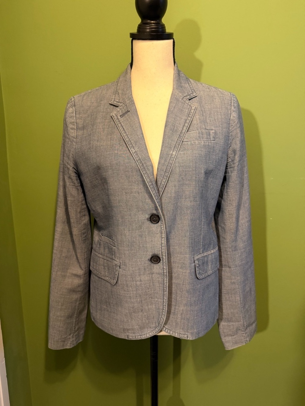 J. Crew Light Denim Chambray Blue Tailored Blazer